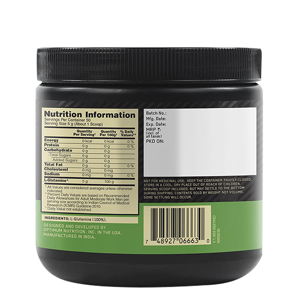 nutrition information of ON Glutamine